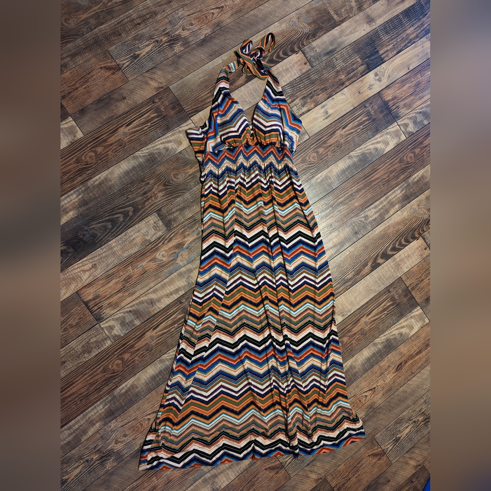 BISOU BISOU BY MICHELLE BOHBOT HALTER MAXI DRESS